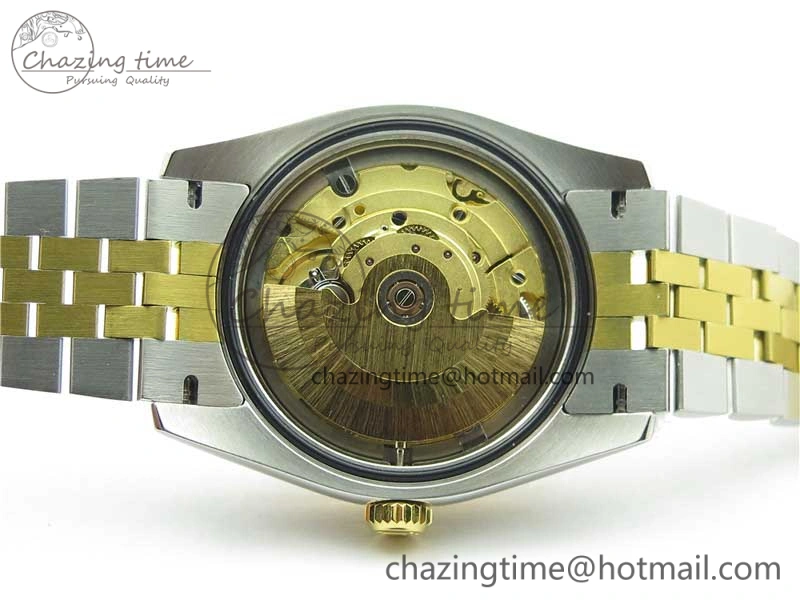 Datejust 36mm 116234 904L SS YG DJF 1:1 Best Edition Yellow Dial Stick Markers On SS YG Jubilee Bracelet A2824