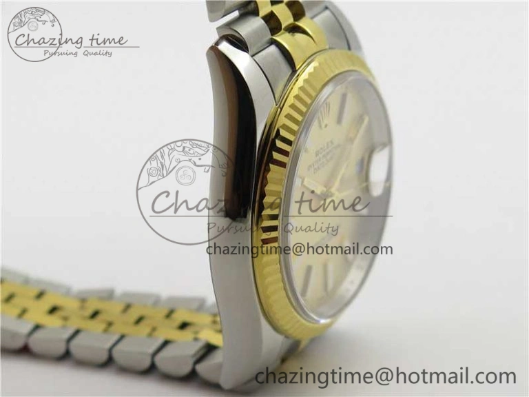 Datejust 36mm 116234 904L SS YG DJF 1:1 Best Edition Yellow Dial Stick Markers On SS YG Jubilee Bracelet A2824