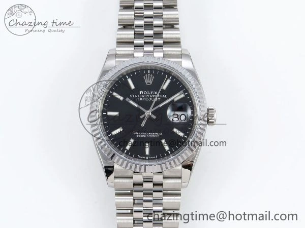 Datejust 36mm 126234 904L Steel HGF 1:1 Best Edition Black Dial on SS Bracelet VR3235
