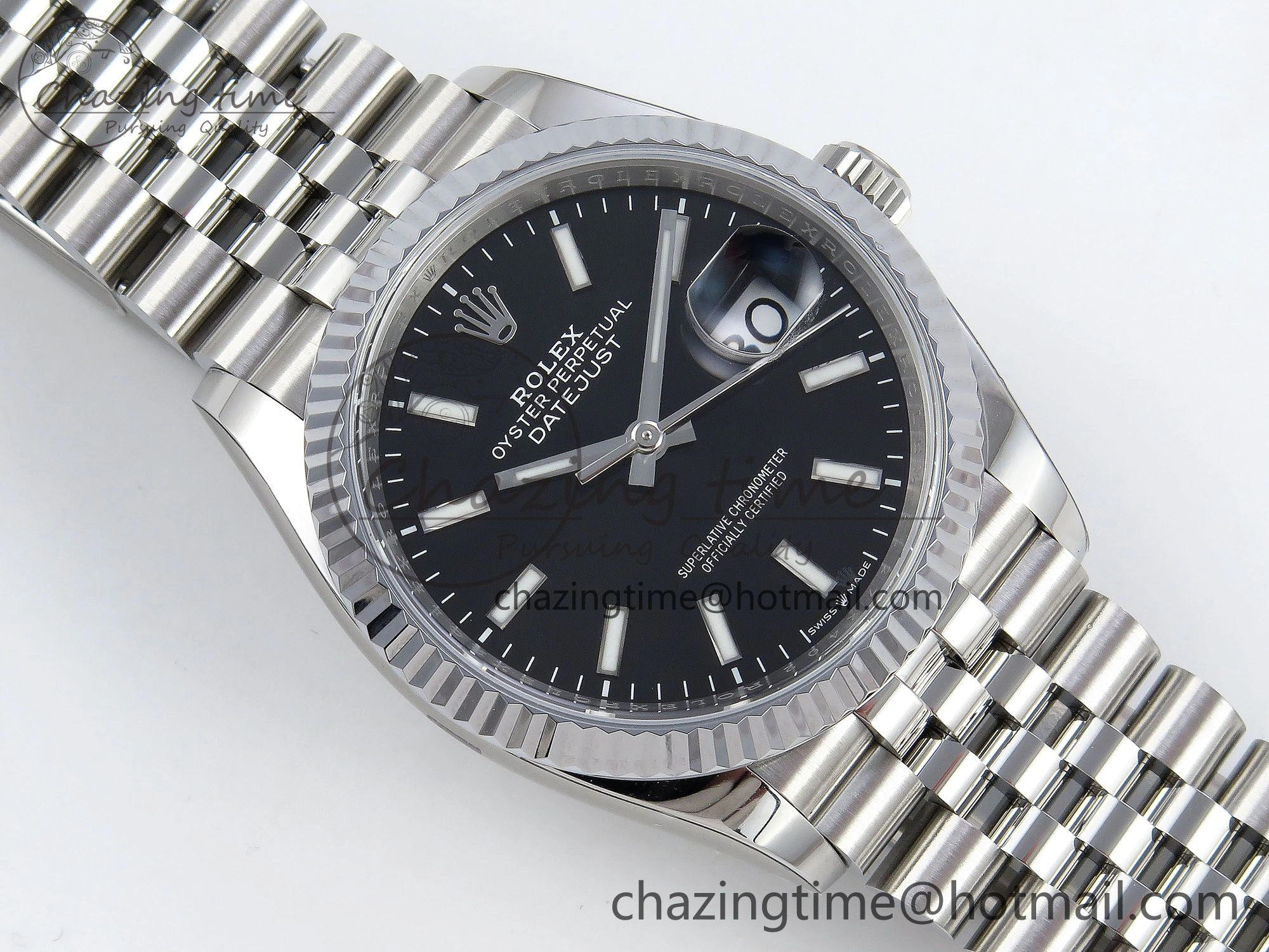 Datejust 36mm 126234 904L Steel HGF 1:1 Best Edition Black Dial on SS Bracelet VR3235