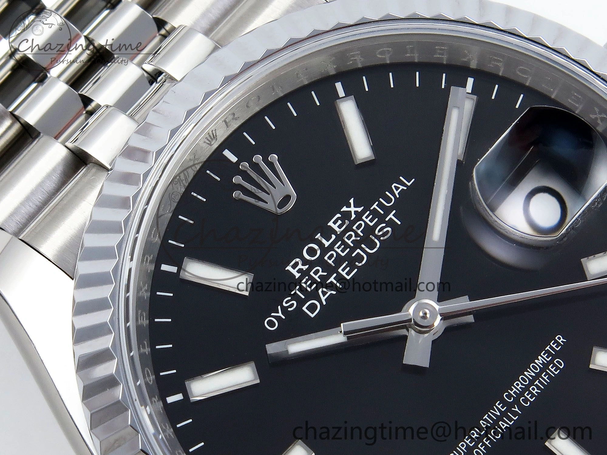 Datejust 36mm 126234 904L Steel HGF 1:1 Best Edition Black Dial on SS Bracelet VR3235
