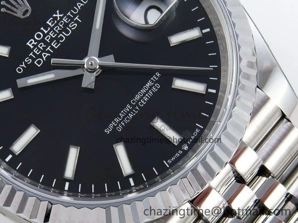 Datejust 36mm 126234 904L Steel HGF 1:1 Best Edition Black Dial on SS Bracelet VR3235