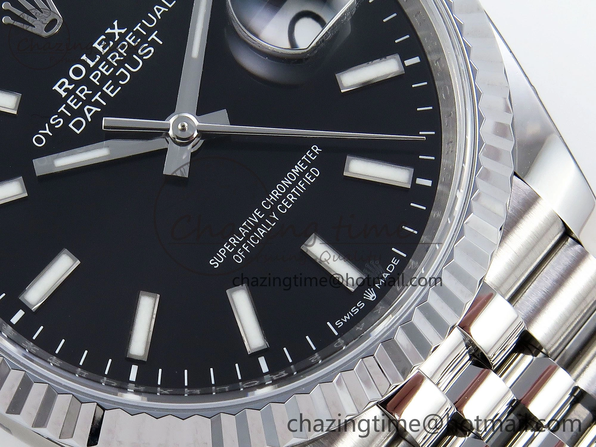 Datejust 36mm 126234 904L Steel HGF 1:1 Best Edition Black Dial on SS Bracelet VR3235