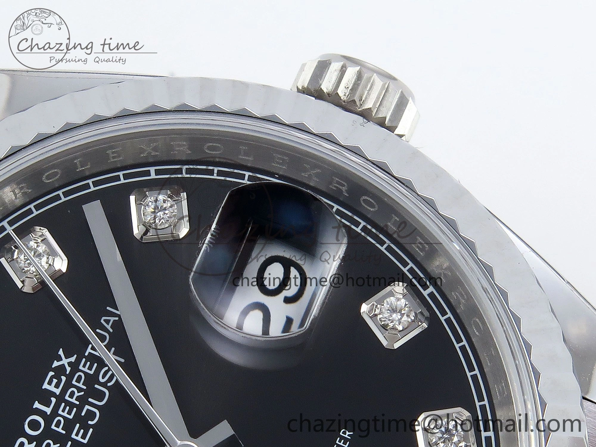 Datejust 36mm 126234 904L Steel HGF 1:1 Best Edition Black Diamonds Dial on SS Bracelet VR3235