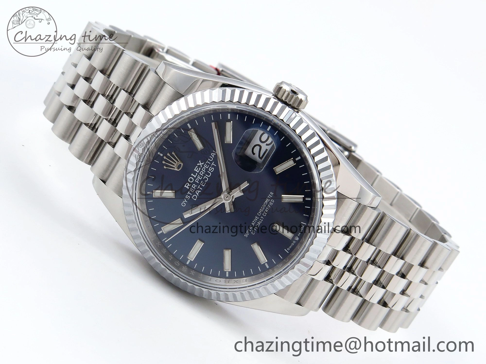Datejust 36mm 126234 904L Steel HGF 1:1 Best Edition Blue Dial on SS Bracelet VR3235