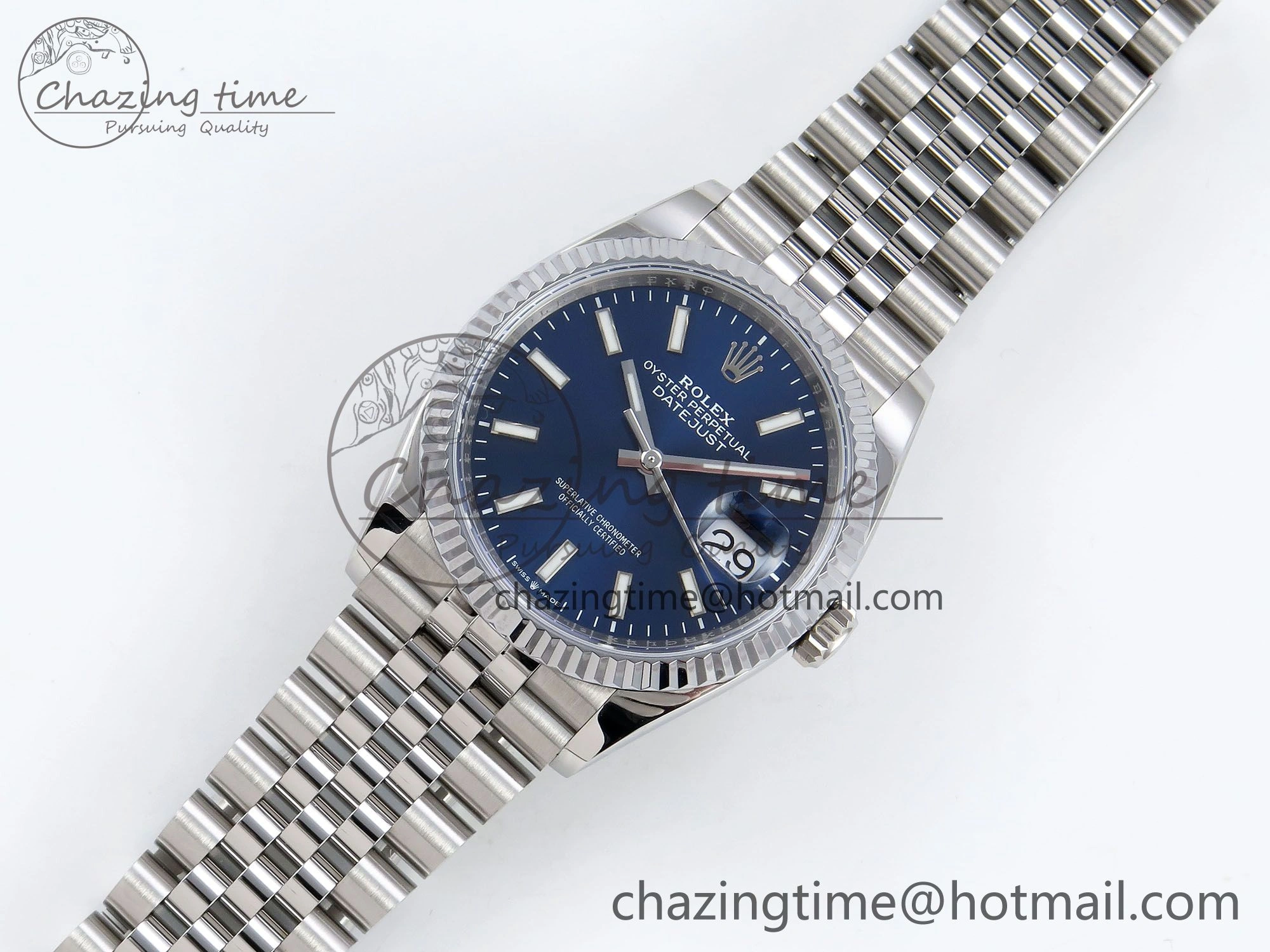 Datejust 36mm 126234 904L Steel HGF 1:1 Best Edition Blue Dial on SS Bracelet VR3235