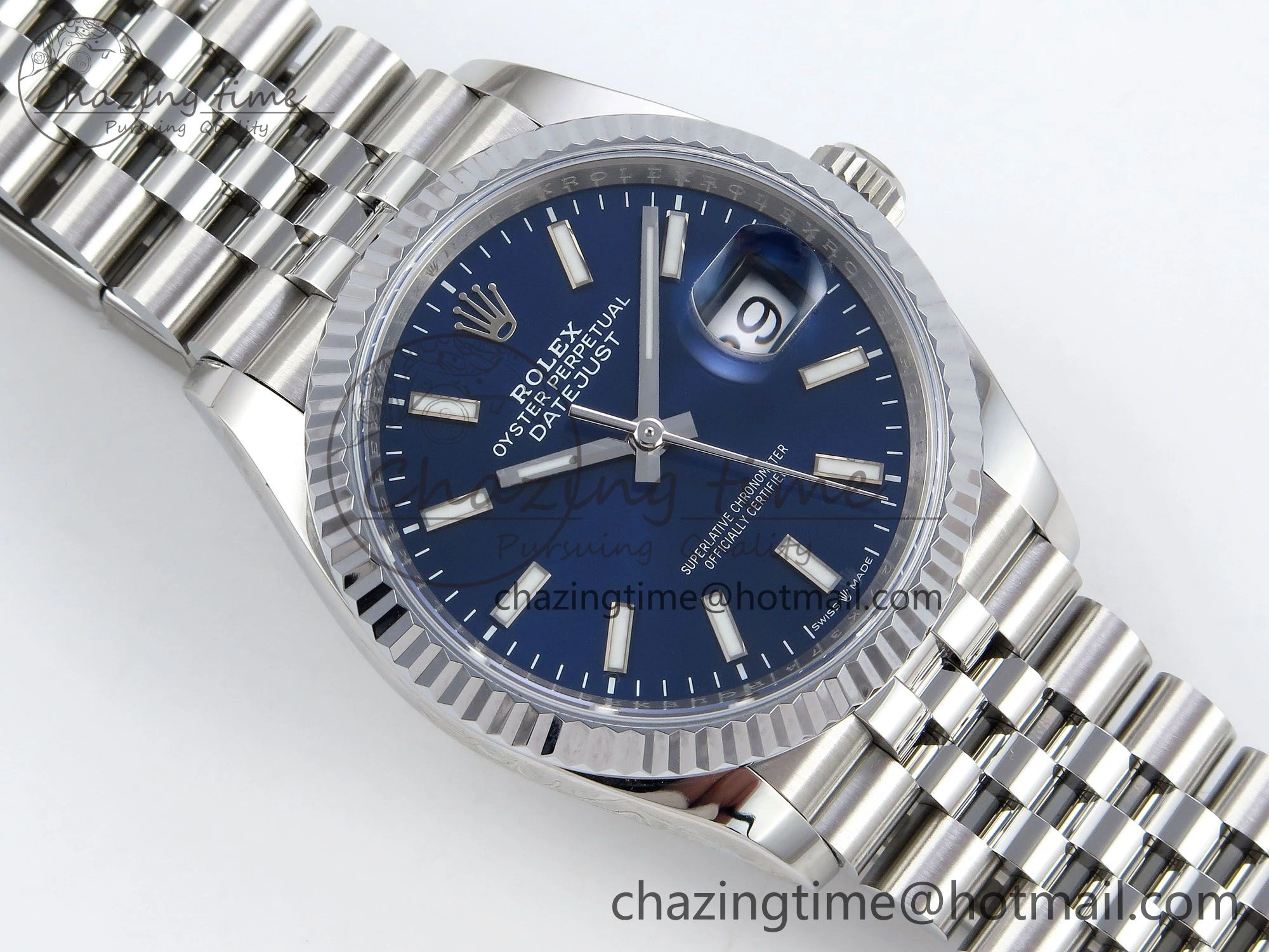 Datejust 36mm 126234 904L Steel HGF 1:1 Best Edition Blue Dial on SS Bracelet VR3235