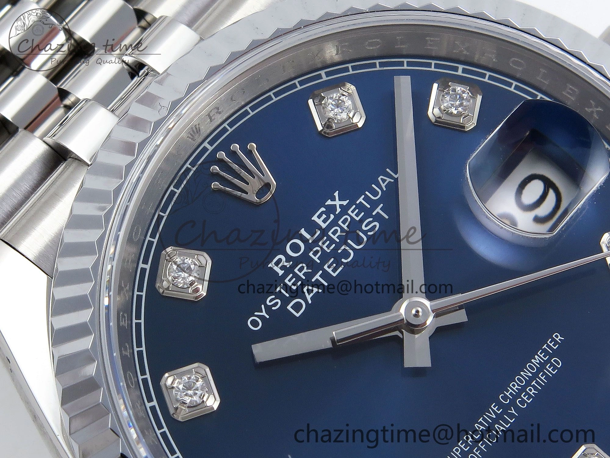 Datejust 36mm 126234 904L Steel HGF 1:1 Best Edition Blue Diamonds Dial on SS Bracelet VR3235