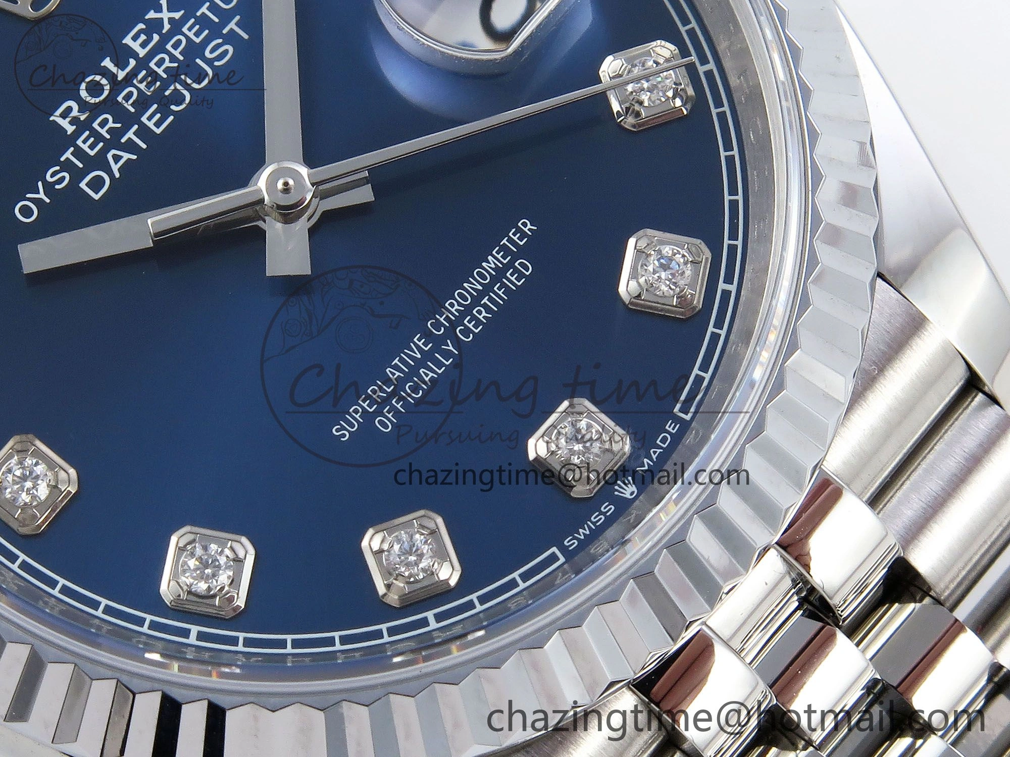Datejust 36mm 126234 904L Steel HGF 1:1 Best Edition Blue Diamonds Dial on SS Bracelet VR3235