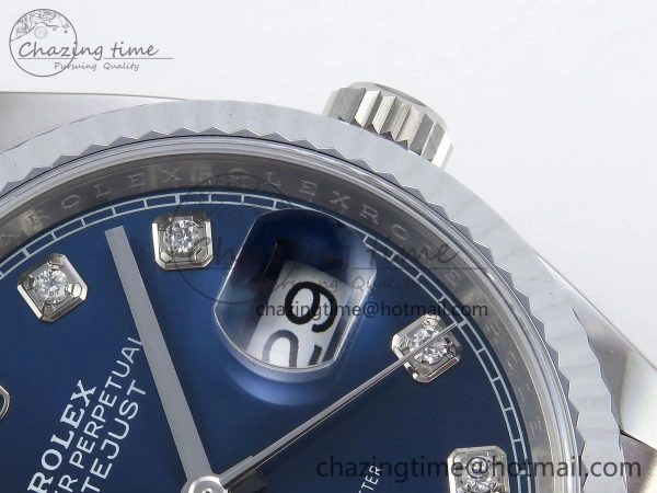 Datejust 36mm 126234 904L Steel HGF 1:1 Best Edition Blue Diamonds Dial on SS Bracelet VR3235