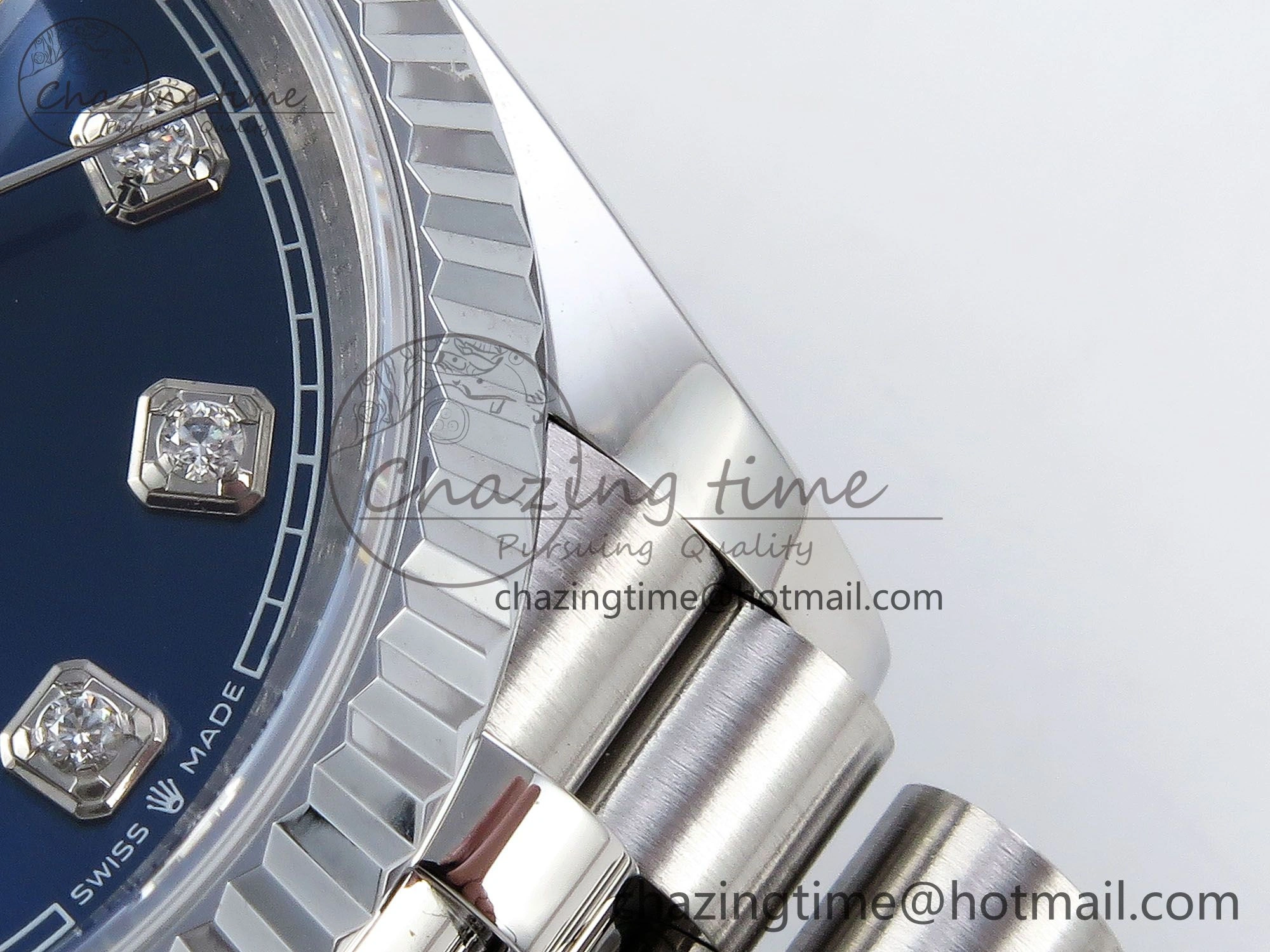 Datejust 36mm 126234 904L Steel HGF 1:1 Best Edition Blue Diamonds Dial on SS Bracelet VR3235