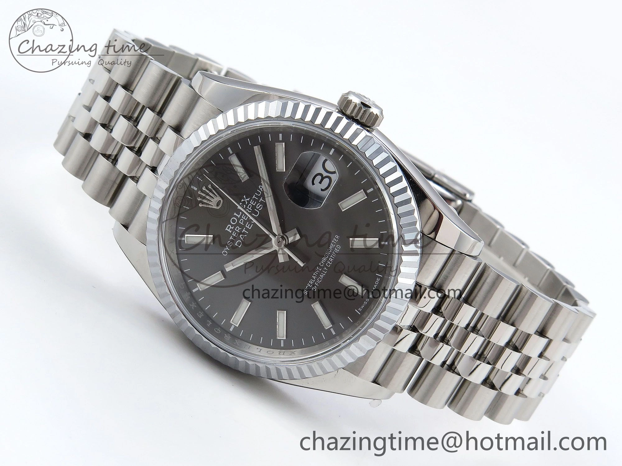 Datejust 36mm 126234 904L Steel HGF 1:1 Best Edition Gray Dial on SS Bracelet VR3235