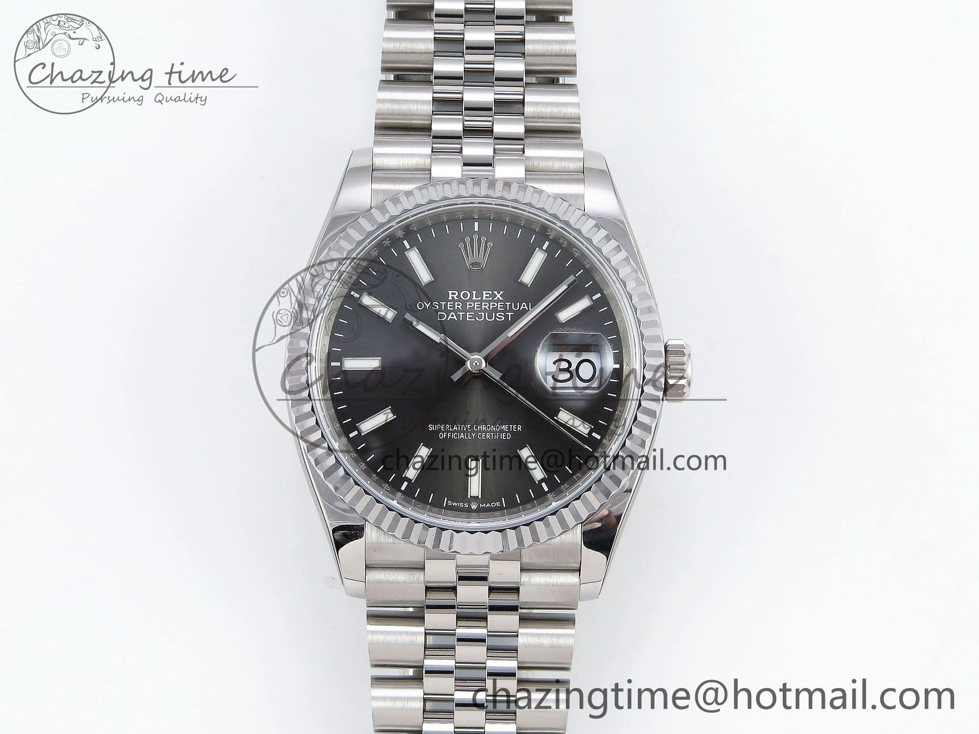 Datejust 36mm 126234 904L Steel HGF 1:1 Best Edition Gray Dial on SS Bracelet VR3235