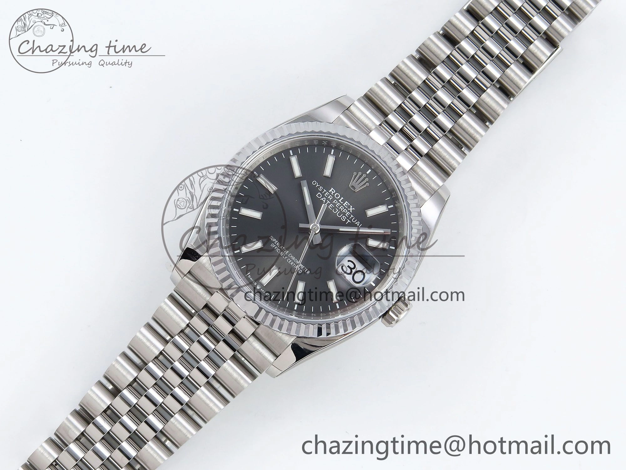 Datejust 36mm 126234 904L Steel HGF 1:1 Best Edition Gray Dial on SS Bracelet VR3235
