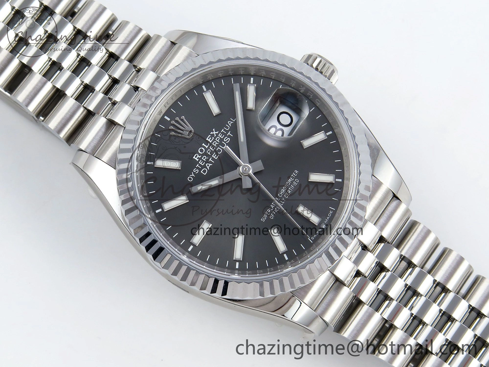 Datejust 36mm 126234 904L Steel HGF 1:1 Best Edition Gray Dial on SS Bracelet VR3235