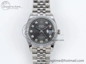 Datejust 36mm 126234 904L Steel HGF 1:1 Best Edition Gray Diamonds Dial on SS Bracelet VR3235