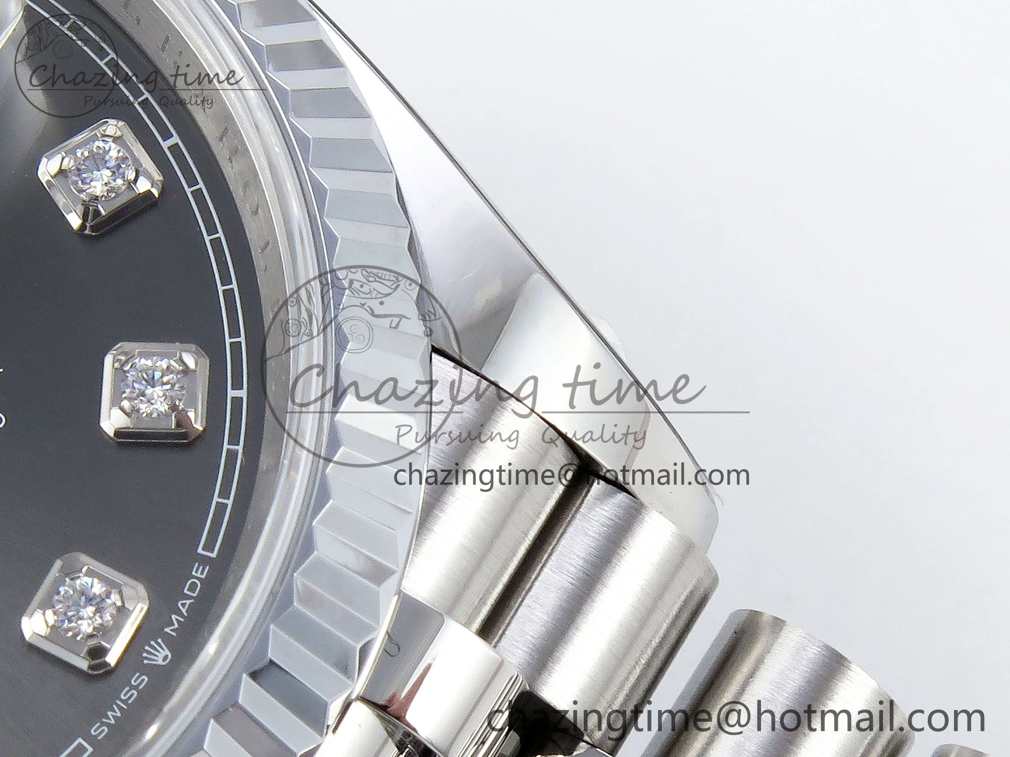 Datejust 36mm 126234 904L Steel HGF 1:1 Best Edition Gray Diamonds Dial on SS Bracelet VR3235