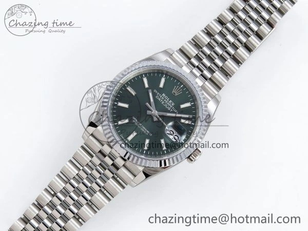 Datejust 36mm 126234 904L Steel HGF 1:1 Best Edition Green Dial on SS Bracelet VR3235