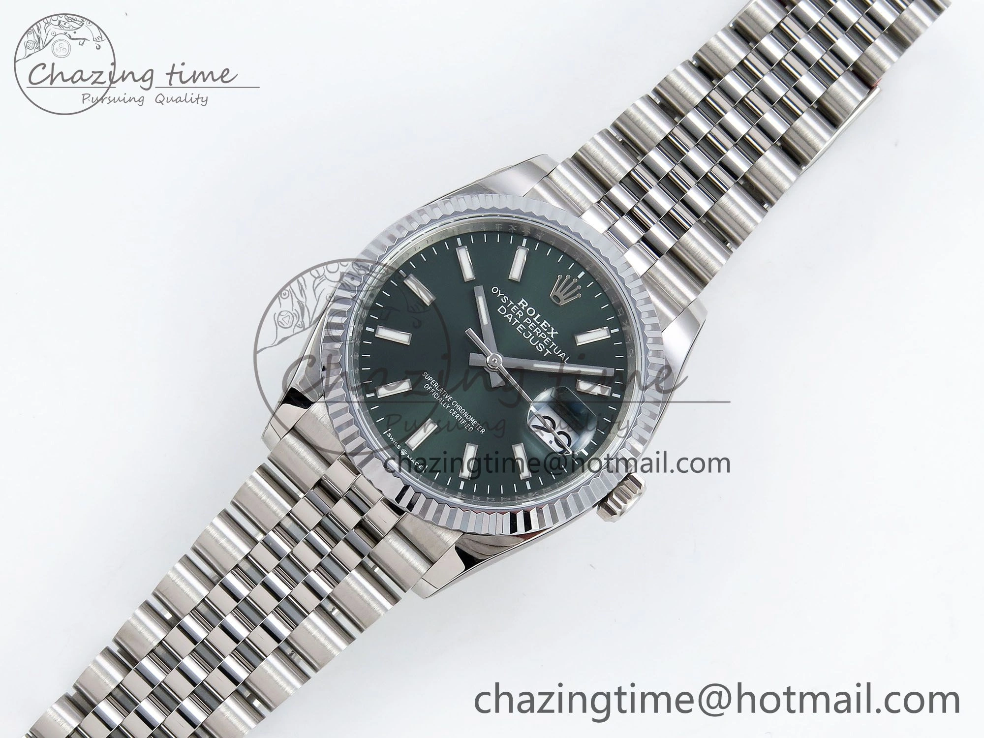 Datejust 36mm 126234 904L Steel HGF 1:1 Best Edition Green Dial on SS Bracelet VR3235