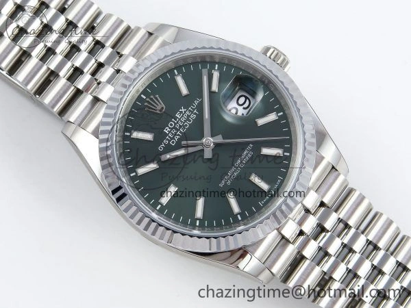 Datejust 36mm 126234 904L Steel HGF 1:1 Best Edition Green Dial on SS Bracelet VR3235