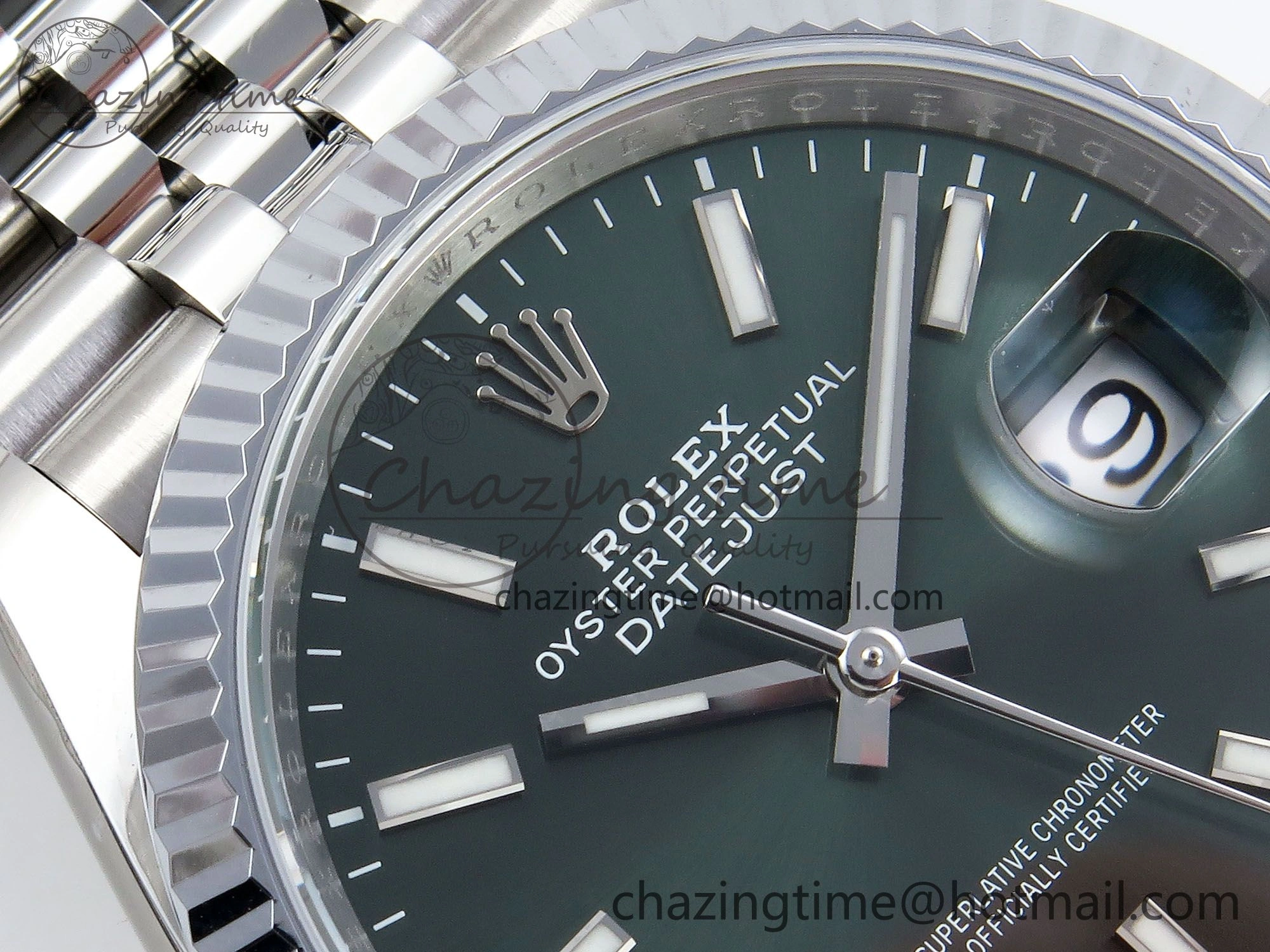 Datejust 36mm 126234 904L Steel HGF 1:1 Best Edition Green Dial on SS Bracelet VR3235