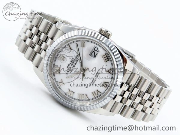 Datejust 36mm 126234 904L Steel HGF 1:1 Best Edition White Dial Roman Number Markers on SS Bracelet VR3235