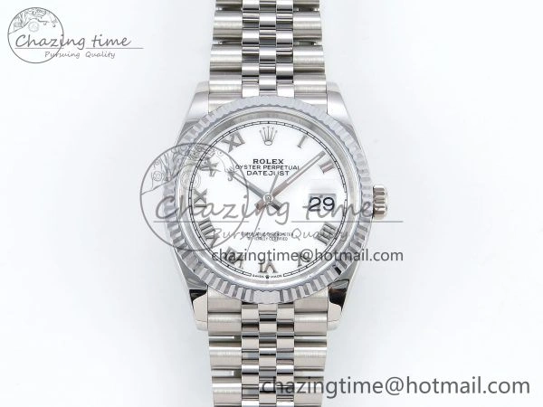 Datejust 36mm 126234 904L Steel HGF 1:1 Best Edition White Dial Roman Number Markers on SS Bracelet VR3235