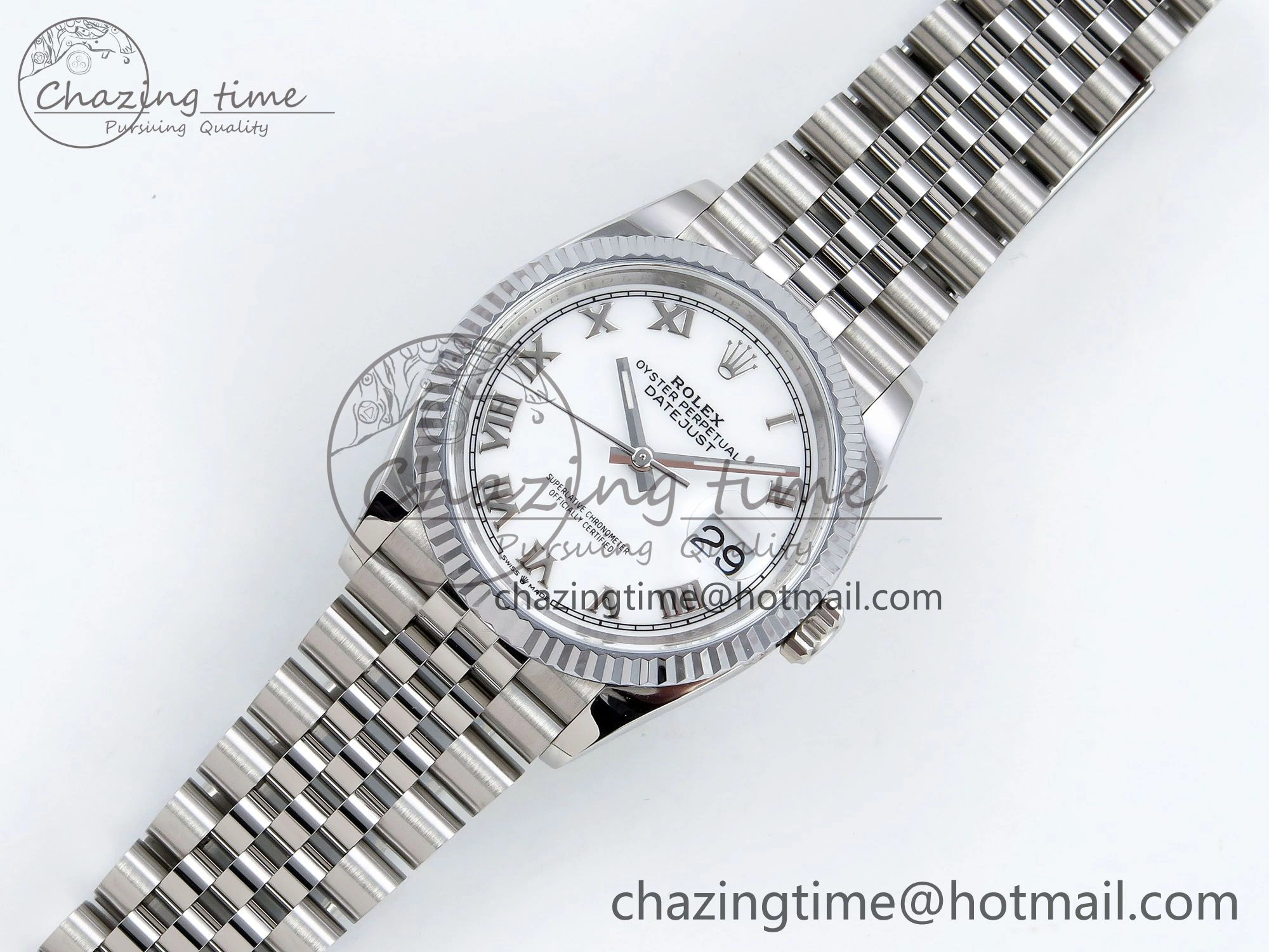 Datejust 36mm 126234 904L Steel HGF 1:1 Best Edition White Dial Roman Number Markers on SS Bracelet VR3235