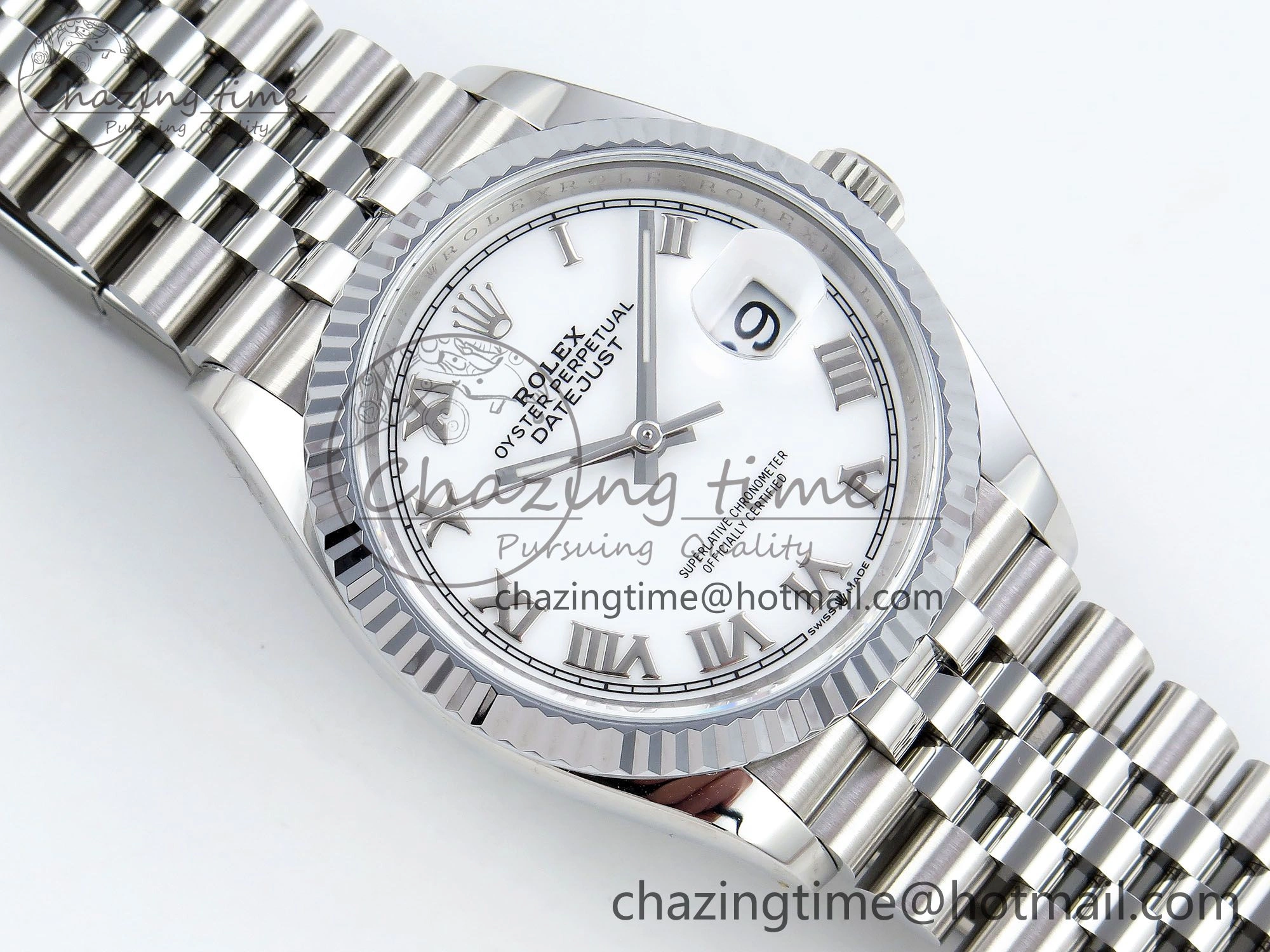 Datejust 36mm 126234 904L Steel HGF 1:1 Best Edition White Dial Roman Number Markers on SS Bracelet VR3235