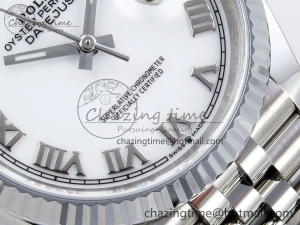 Datejust 36mm 126234 904L Steel HGF 1:1 Best Edition White Dial Roman Number Markers on SS Bracelet VR3235