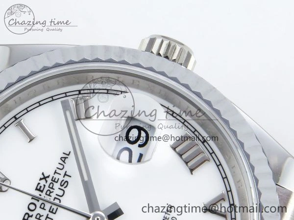 Datejust 36mm 126234 904L Steel HGF 1:1 Best Edition White Dial Roman Number Markers on SS Bracelet VR3235