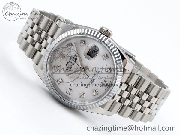 Datejust 36mm 126234 904L Steel HGF 1:1 Best Edition White Mop Dial on SS Bracelet VR3235