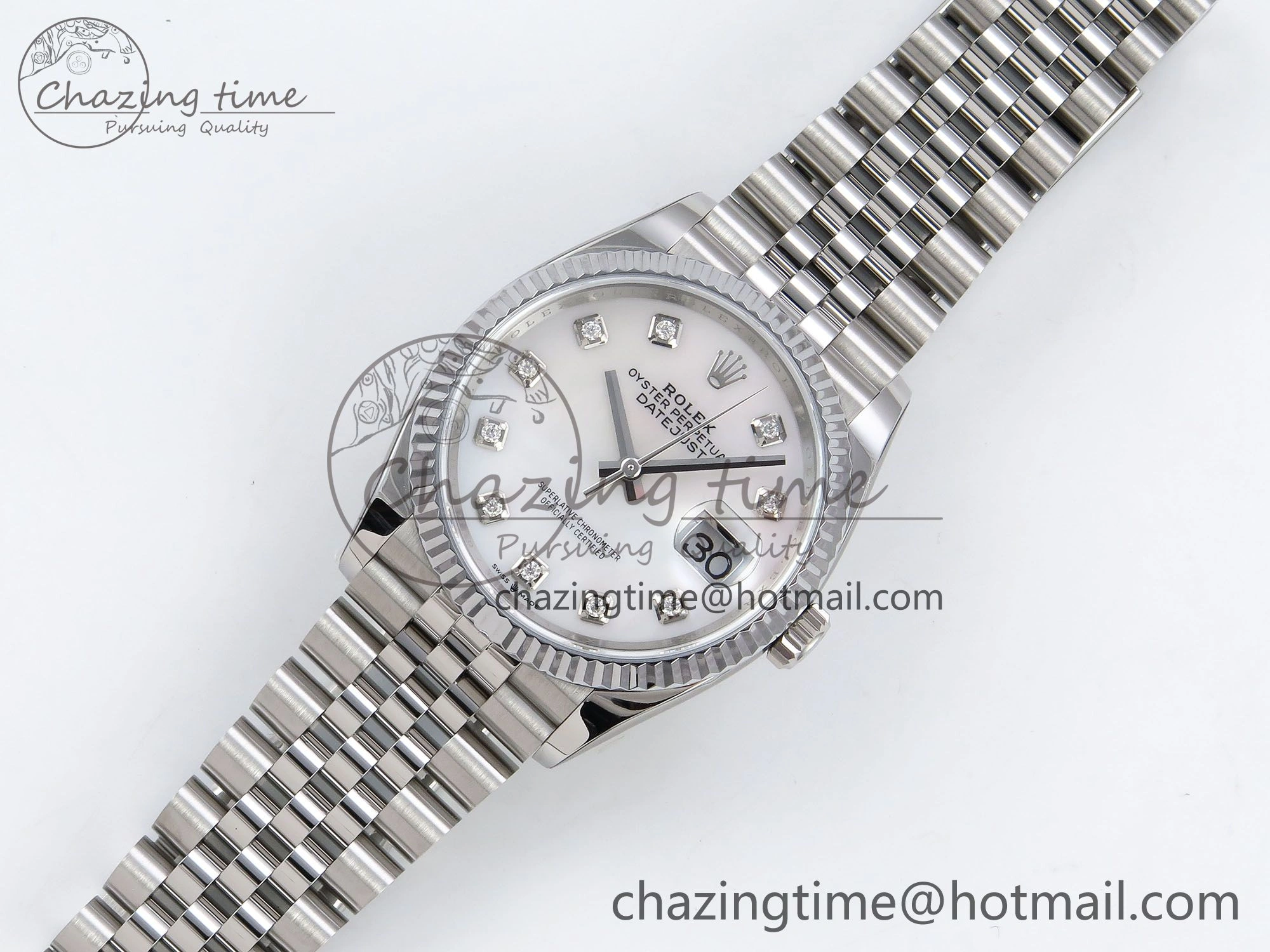 Datejust 36mm 126234 904L Steel HGF 1:1 Best Edition White Mop Dial on SS Bracelet VR3235
