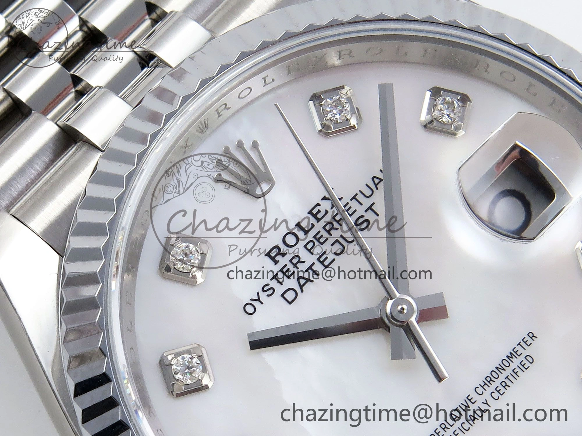 Datejust 36mm 126234 904L Steel HGF 1:1 Best Edition White Mop Dial on SS Bracelet VR3235