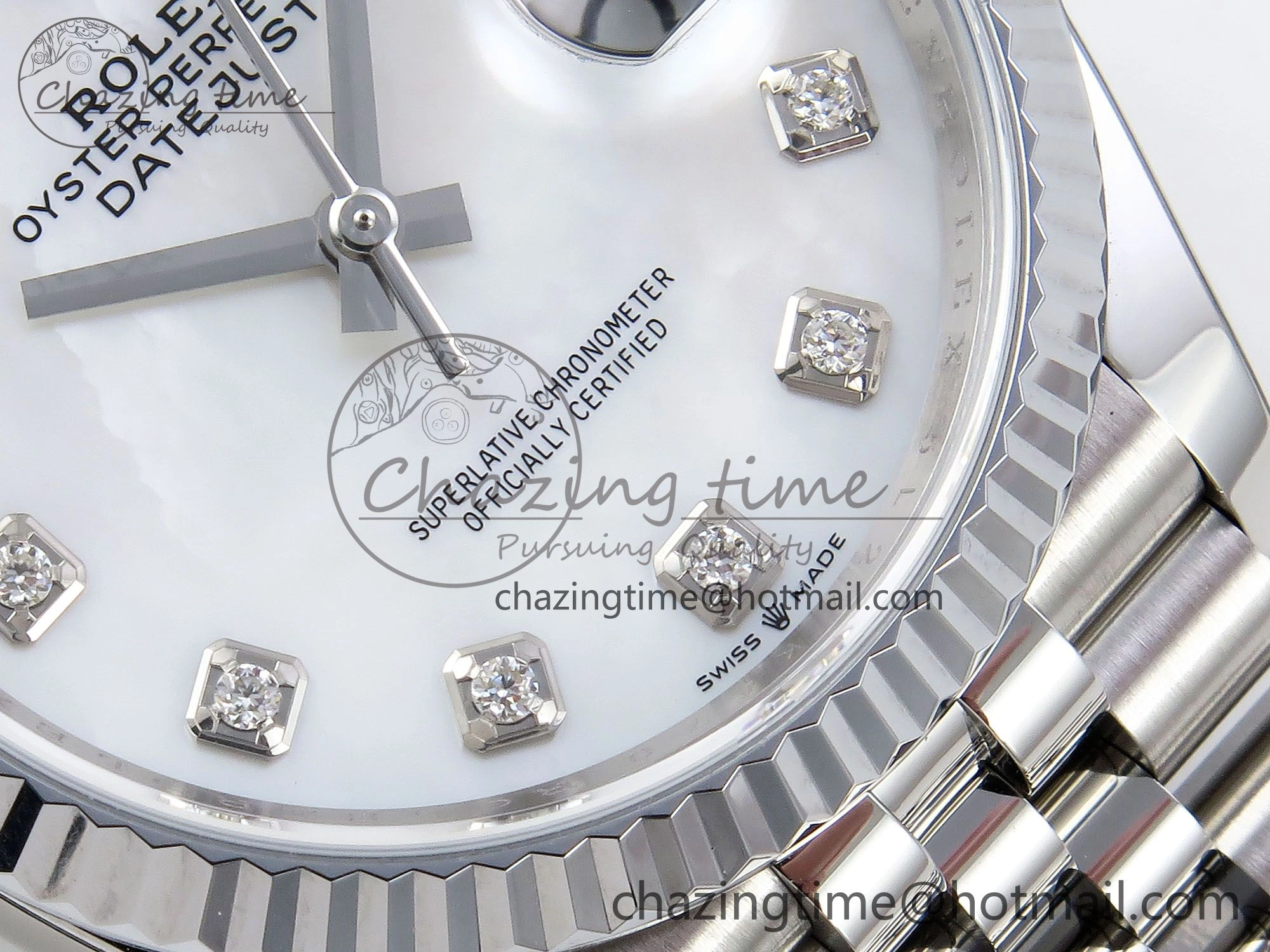 Datejust 36mm 126234 904L Steel HGF 1:1 Best Edition White Mop Dial on SS Bracelet VR3235