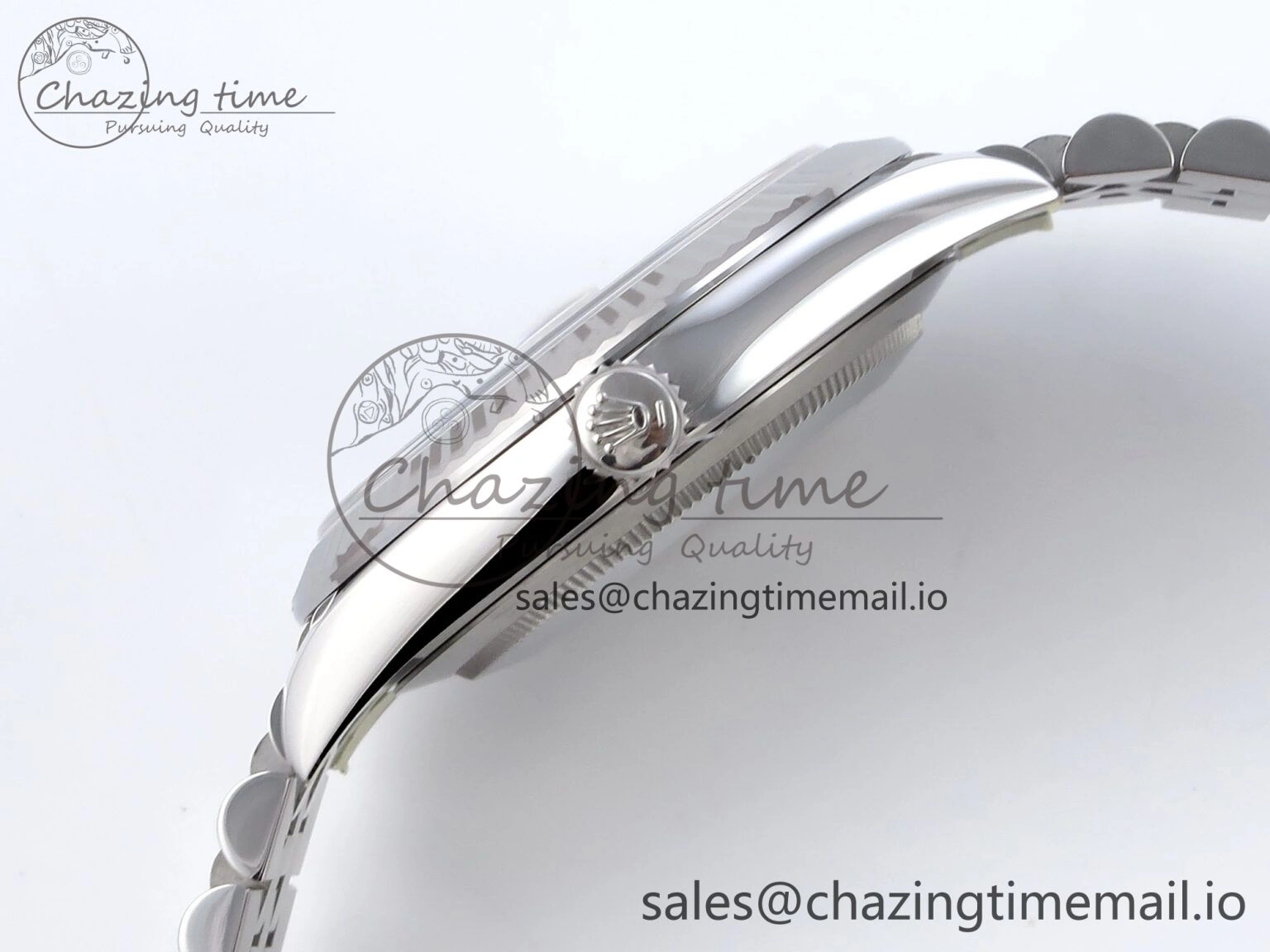 Datejust 41 SS Clean 1:1 Best Edition Gray Dial Green Roman Dial on SS Bracelet VR3235