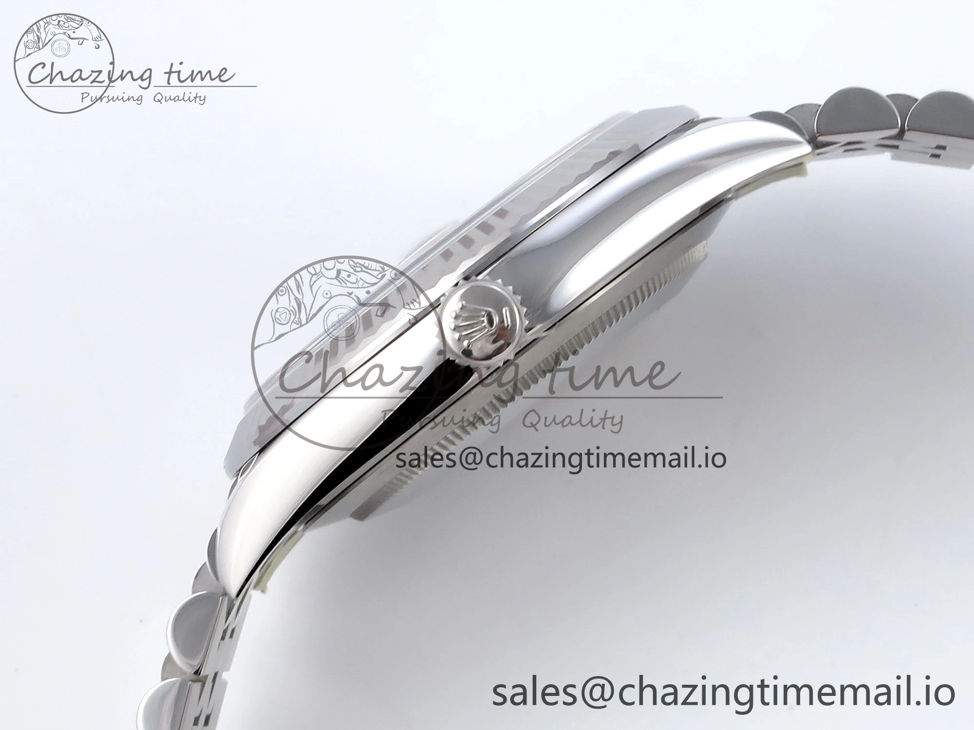 Datejust 41 SS Clean 1:1 Best Edition Gray Dial Green Roman Dial on SS Bracelet VR3235