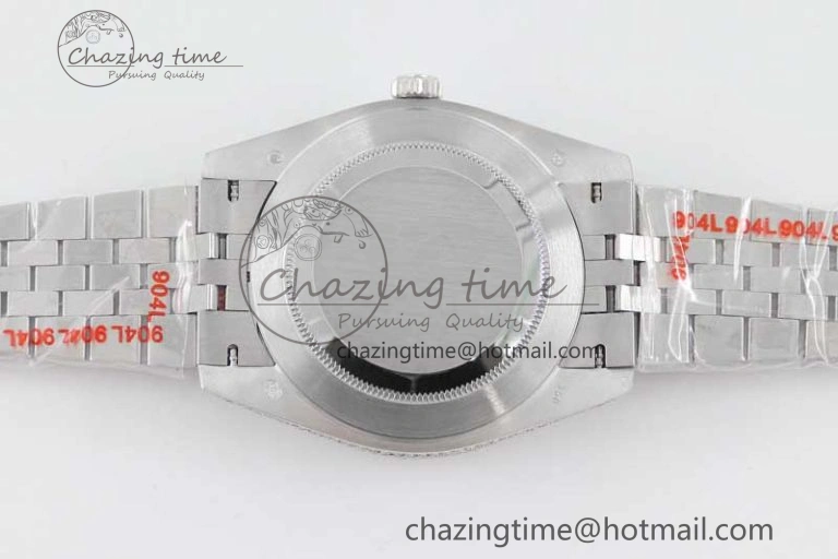Datejust 41 SS Full Diamonds TWF 1:1 Best Edition Gray Roman Markers Dial on Jubilee Bracelet A2824