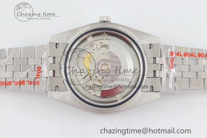 Datejust 41 SS Full Diamonds TWF 1:1 Best Edition Gray Roman Markers Dial on Jubilee Bracelet A2824