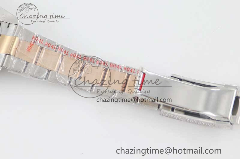 Datejust 41 SS RG Full Diamonds TWF 1:1 Best Edition Diamonds Stick Markers Dial on Bracelet A2824