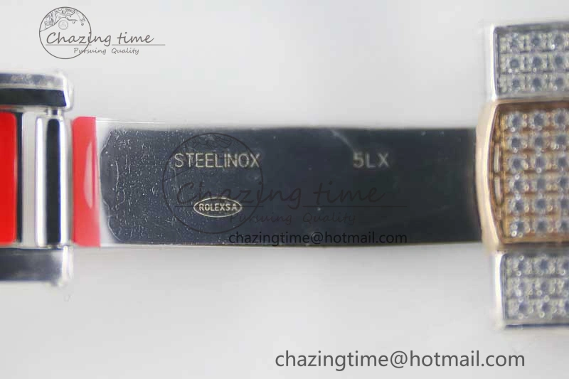 Datejust 41 SS RG Full Diamonds TWF 1:1 Best Edition Diamonds Stick Markers Dial on Bracelet A2824
