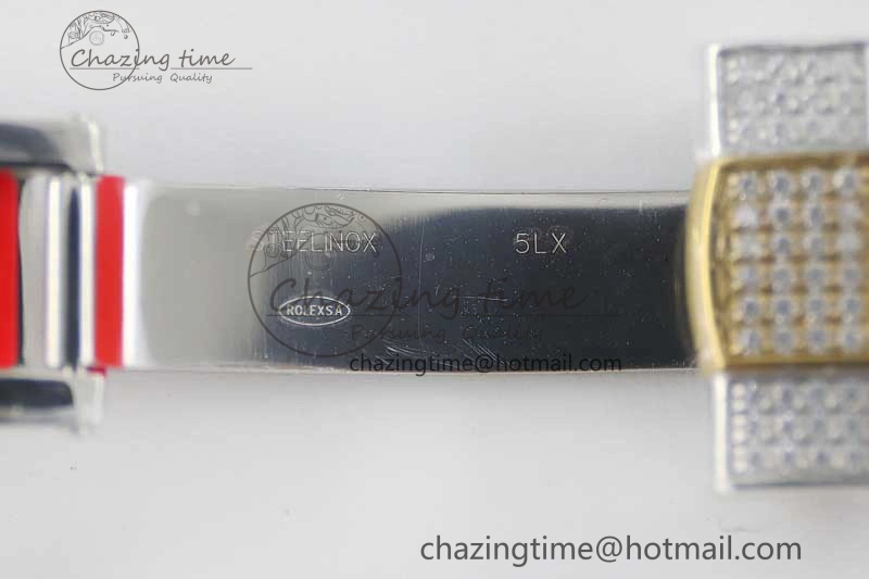 Datejust 41 SS YG Full Diamonds TWF 1:1 Best Edition Diamonds Stick Markers Dial on Bracelet A2824