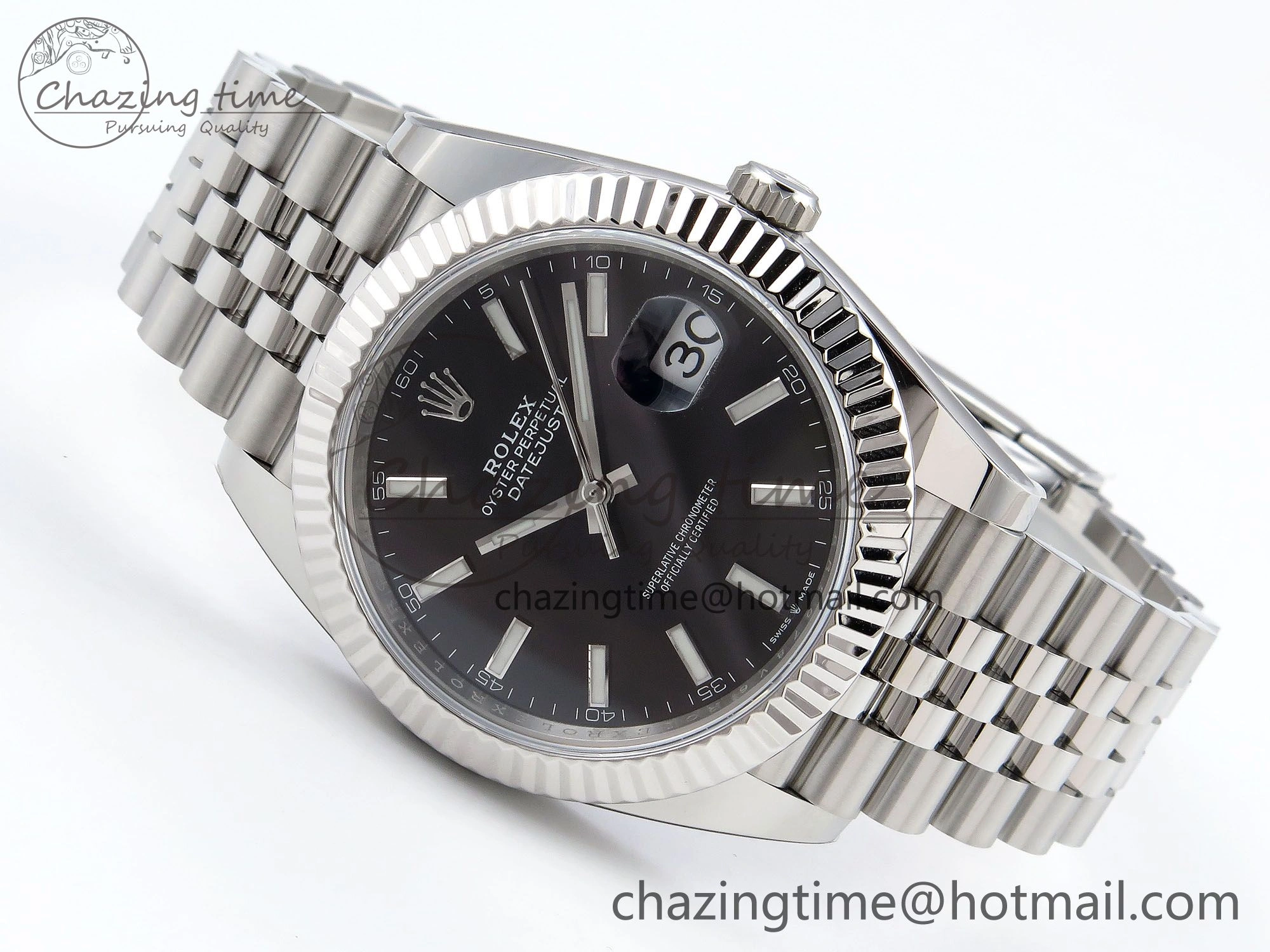Datejust 41mm 126234 904L Steel HGF 1:1 Best Edition Black Dial on SS Bracelet VR3235