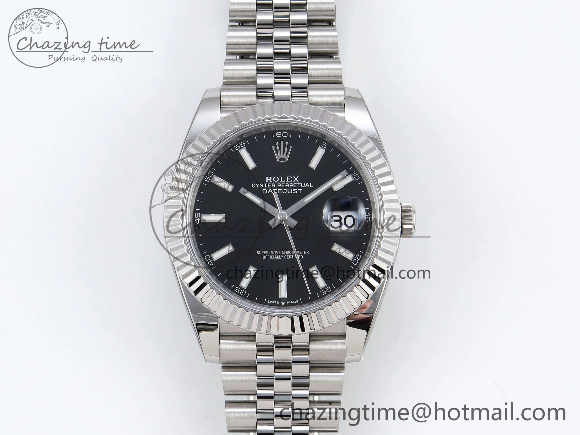 Datejust 41mm 126234 904L Steel HGF 1:1 Best Edition Black Dial on SS Bracelet VR3235