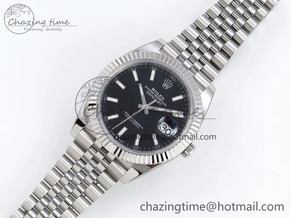 Datejust 41mm 126234 904L Steel HGF 1:1 Best Edition Black Dial on SS Bracelet VR3235