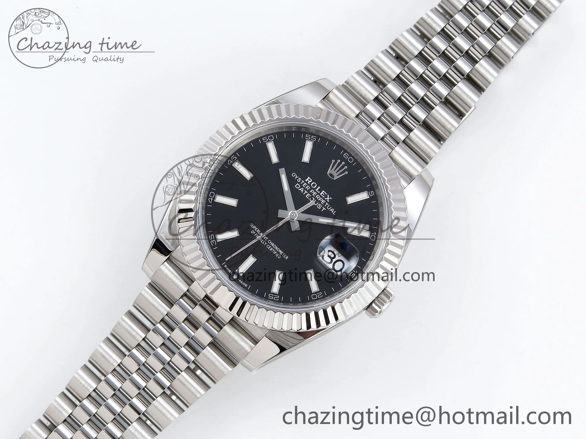Datejust 41mm 126234 904L Steel HGF 1:1 Best Edition Black Dial on SS Bracelet VR3235