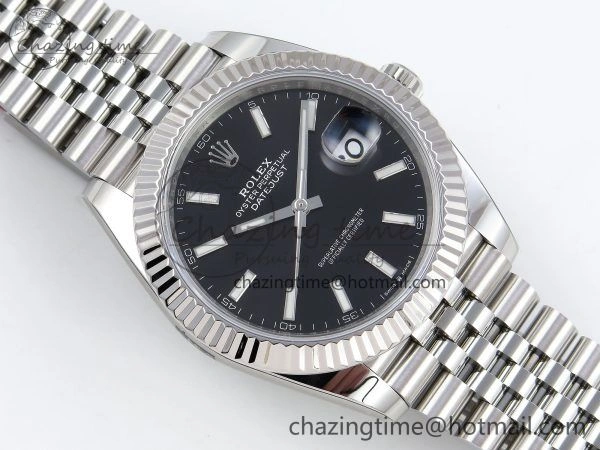 Datejust 41mm 126234 904L Steel HGF 1:1 Best Edition Black Dial on SS Bracelet VR3235