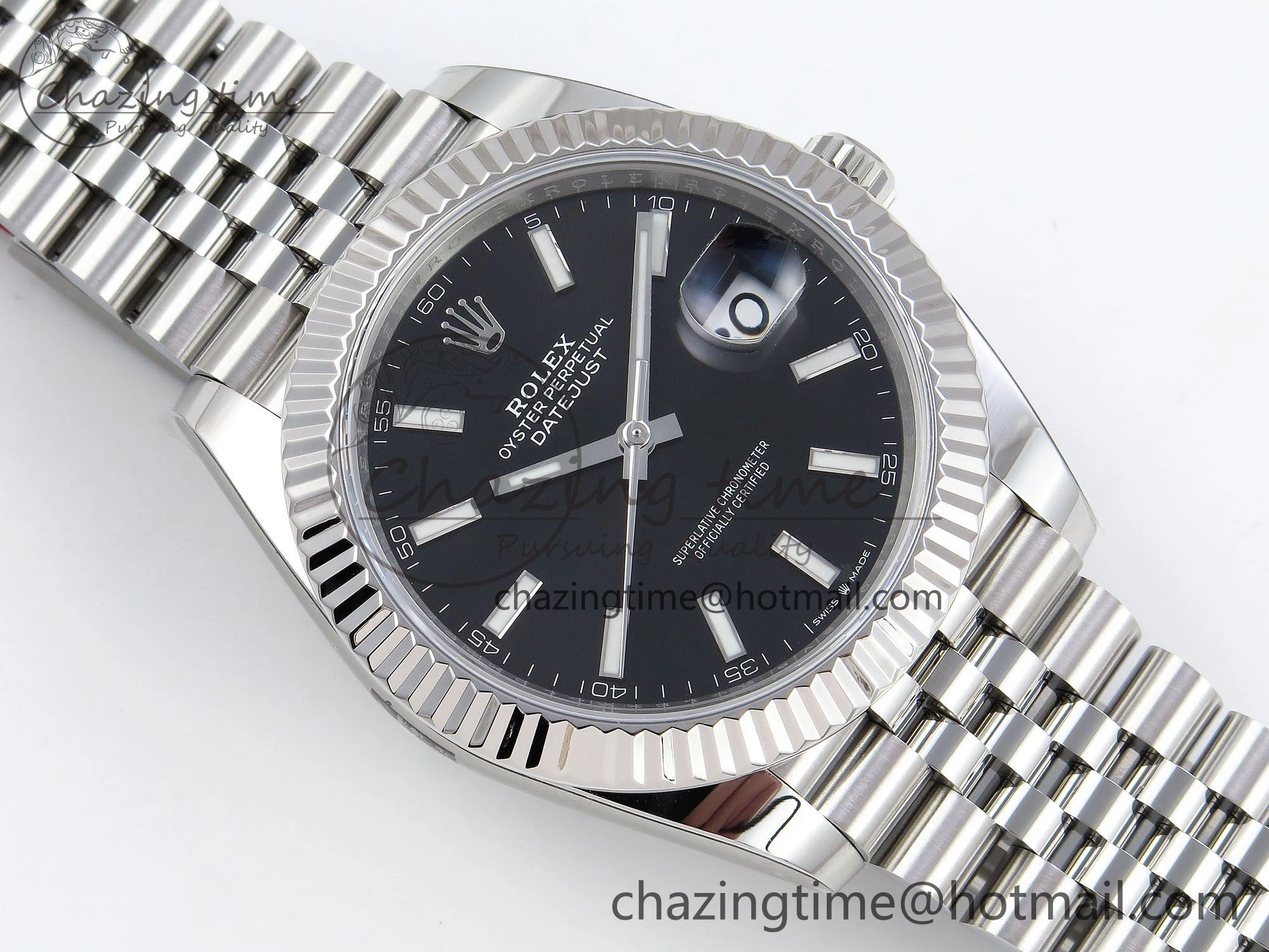 Datejust 41mm 126234 904L Steel HGF 1:1 Best Edition Black Dial on SS Bracelet VR3235