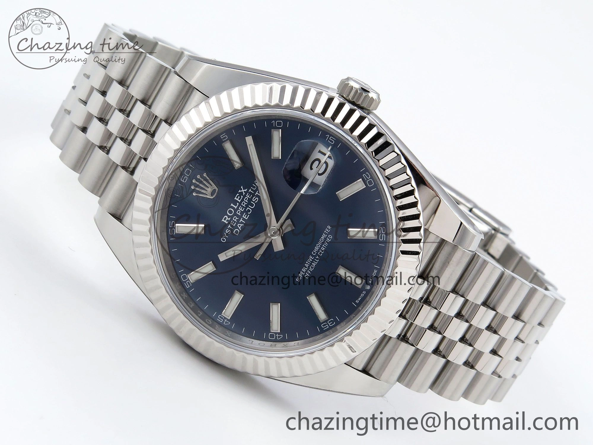 Datejust 41mm 126234 904L Steel HGF 1:1 Best Edition Blue Dial on SS Bracelet VR3235