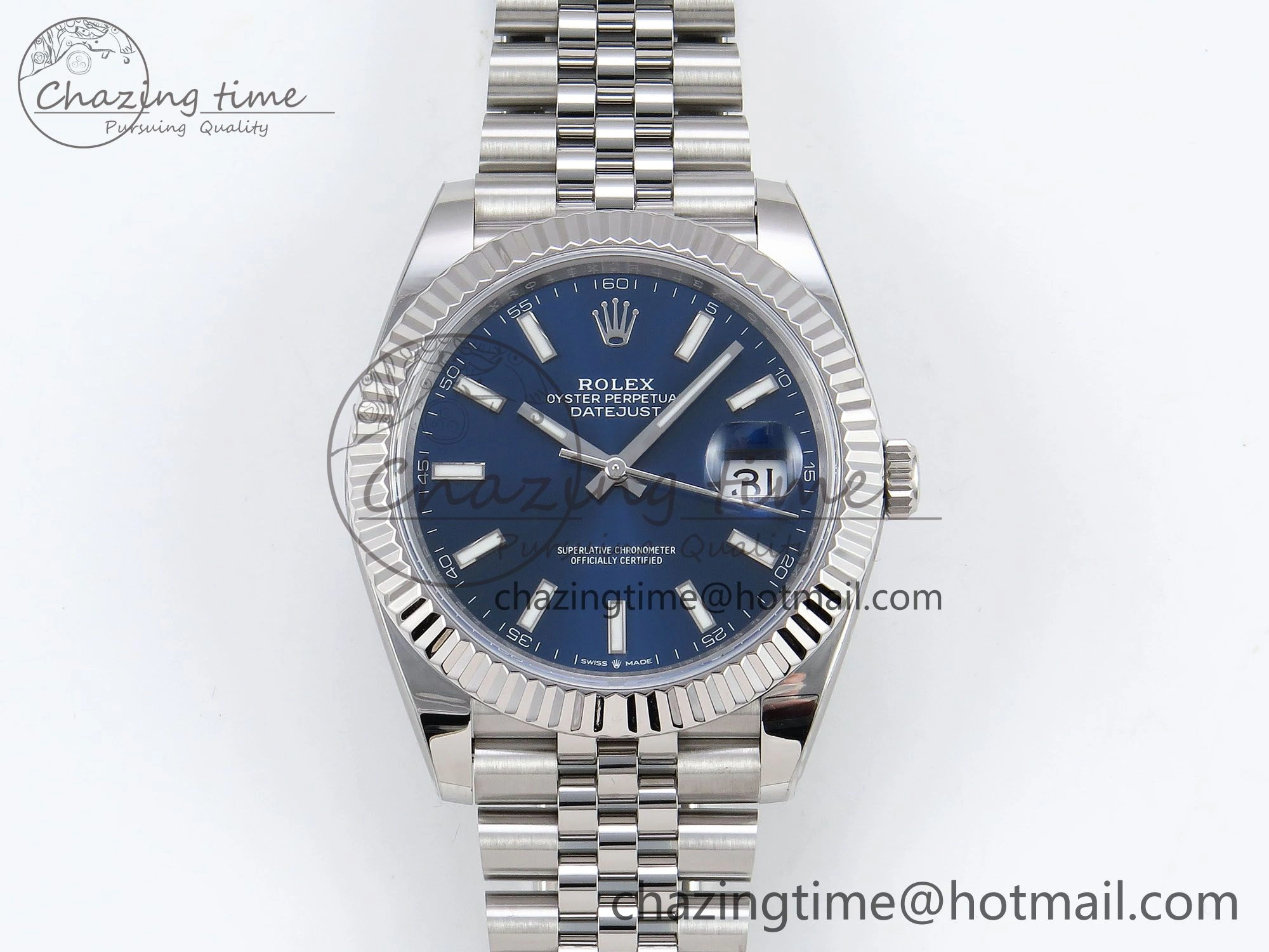 Datejust 41mm 126234 904L Steel HGF 1:1 Best Edition Blue Dial on SS Bracelet VR3235